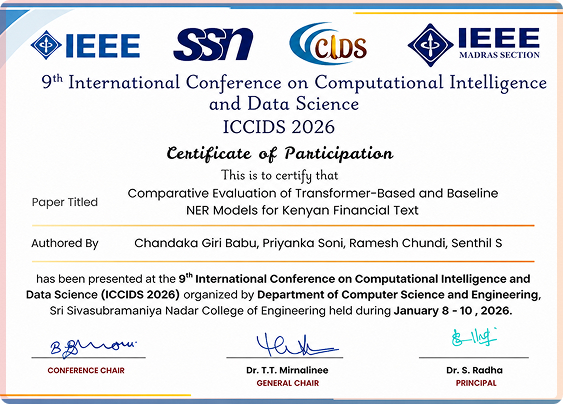 Certificate of Participation for ICCIDS 2026 conference